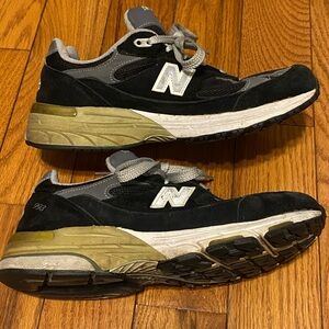 Womens New Balance 993 Black Gray Suede Leather Running Shoes WR993BK Size 8.5